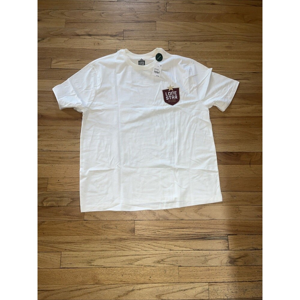 Lone Star Beer T-Shirt Adult Large Whisper White NWT